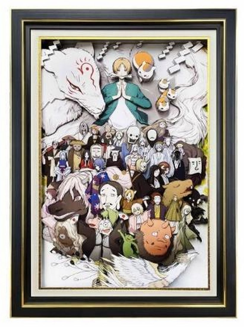 3D Art Frame Natsume's Book of Friends in Tranquil Layers: 3D Art Frame Natsume's Book of Friends in Tranquil Layers A serene and heartfelt tribute to Natsume's Book of Friends, this 3D paper art frame features beloved characters in soft, layered depth. Encas