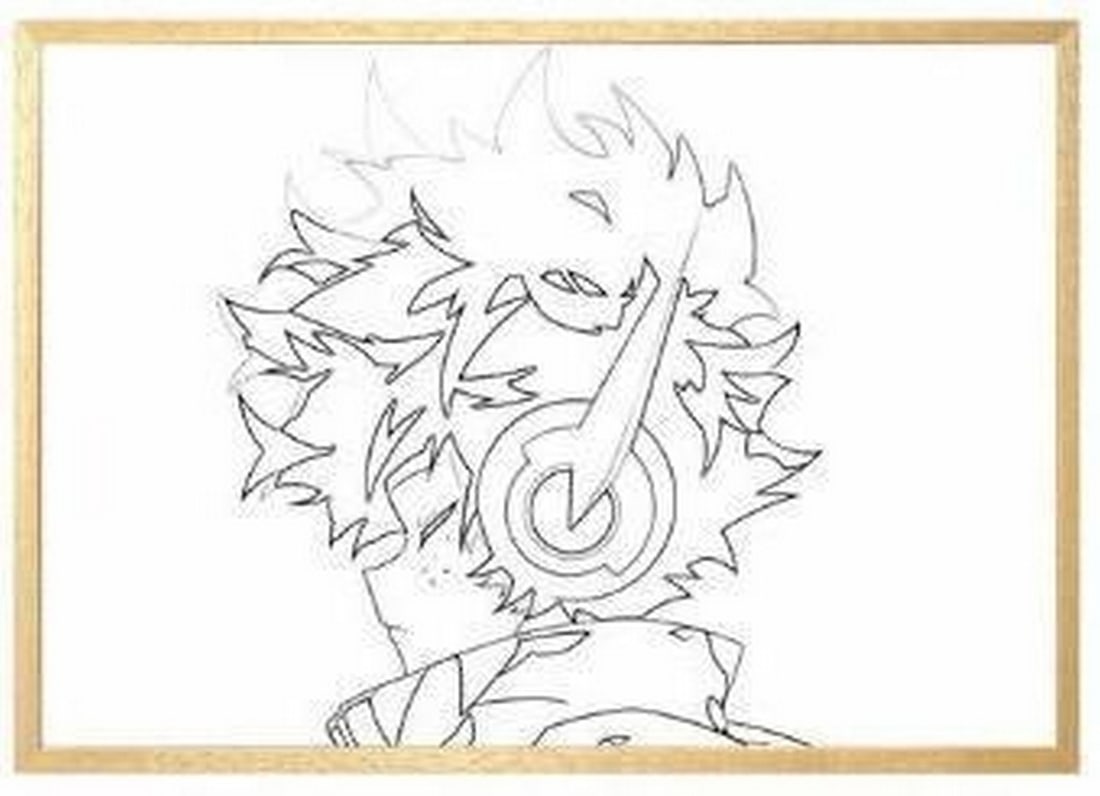 Izuku Light Reveal Frame: Izuku Light Reveal Frame This unique framed photo of Izuku Midoriya starts as a clean outline in his iconic pose. But once connected via USB and turned on, the frame illuminates in brilliant blue hues
