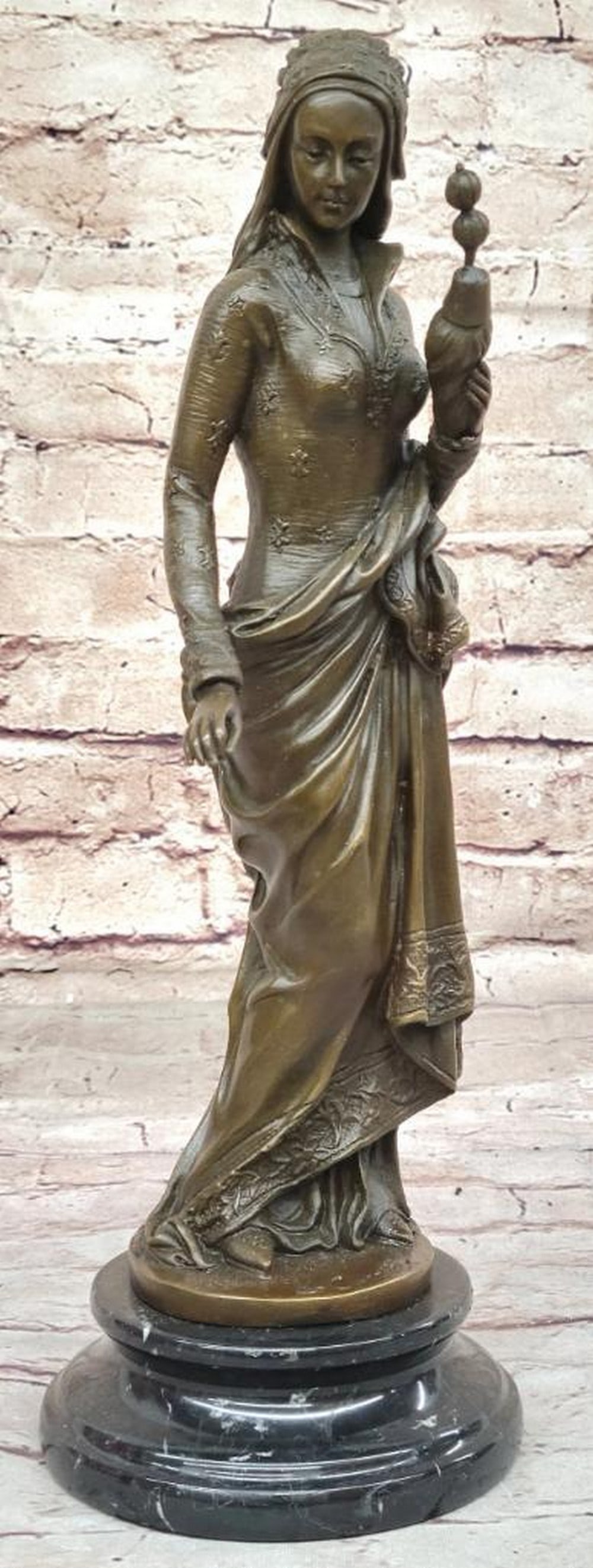 Spirit of the Meadow Bronze Sculpture Inspired by A. Carrier: Spirit of the Meadow Bronze Sculpture Inspired by A. Carrier Spirit of the Meadow - Bronze Sculpture Inspired by A. Carrier captures a moment of serene liberation as a maiden moves gracefully through 