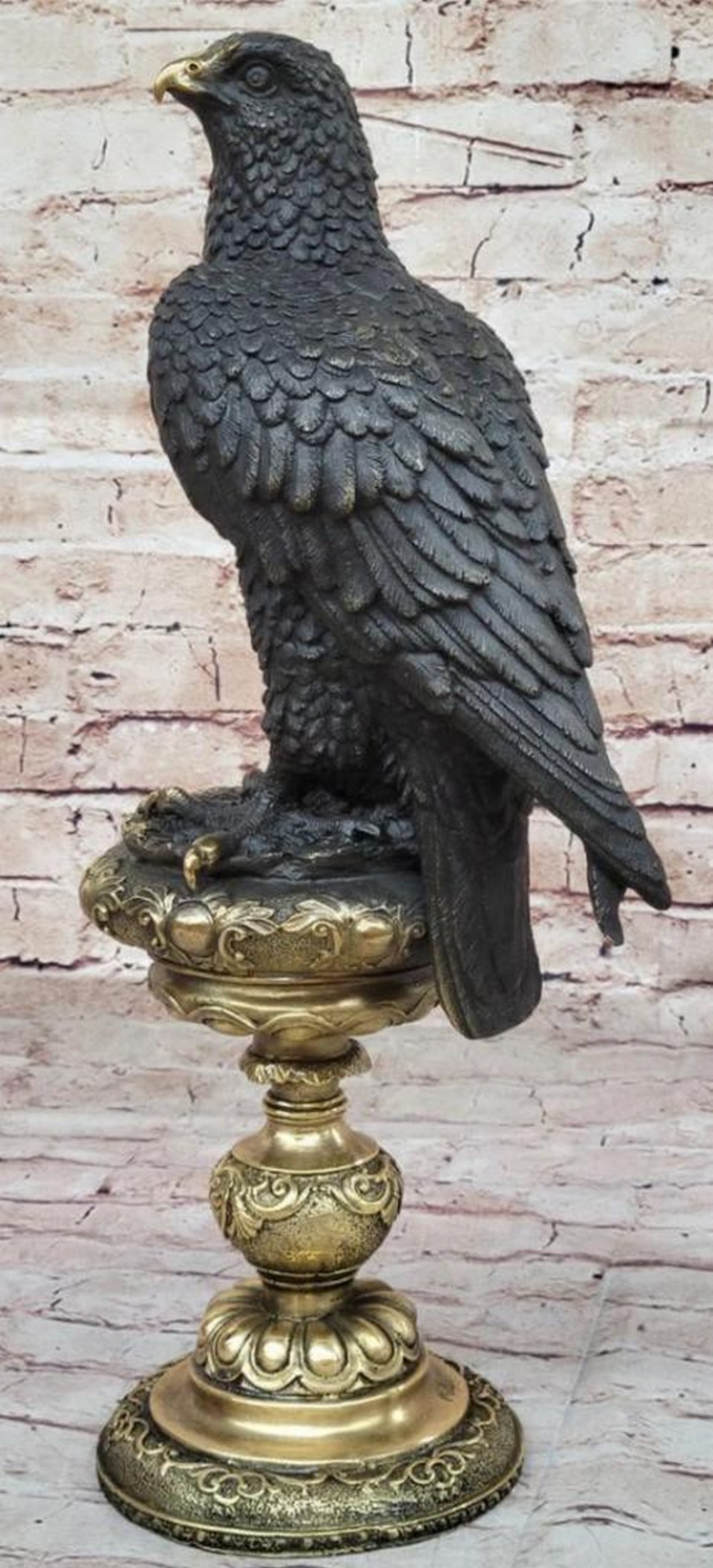 Flight of Freedom: Milo's Grand Signed Original Eagle Bronze Sculpture - 17'' x 10'': Flight of Freedom: Milo s Grand Signed Original Eagle Bronze Sculpture - 17" x 10" Marvel at Milo s artistic prowess in the creation of the Large Original Eagle Genuine Bronze Sculpture, a magni