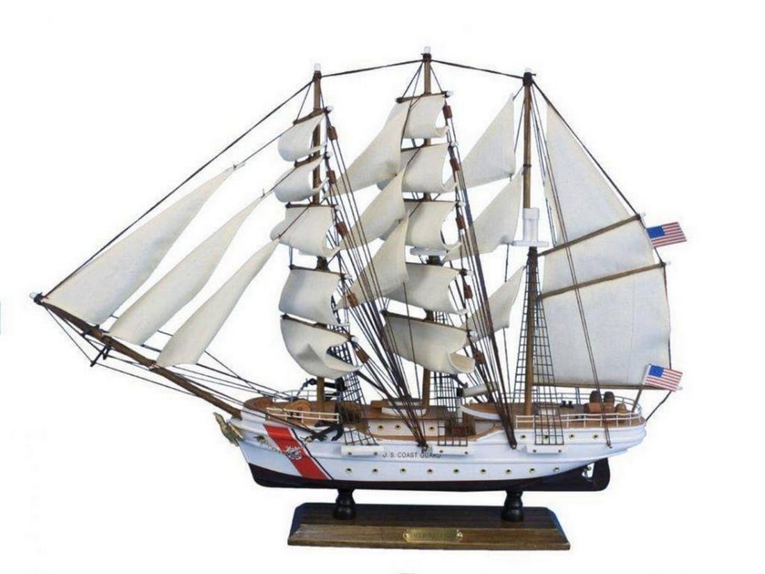 United States Coast Guard USCG Eagle Tall Model Ship 24'': United States Coast Guard USCG Eagle Tall Model Ship 24" The legendary cutter USCG Eagle is proudly recreated here in stunning detail, bringing the joy of this awe-inspiring ship to your home. One