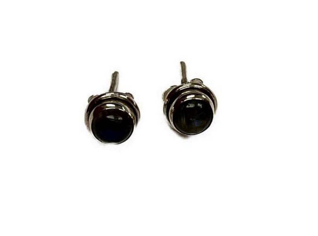 Ethereal Silver Sparkle Labradorite Earring Studs (1 of 4)