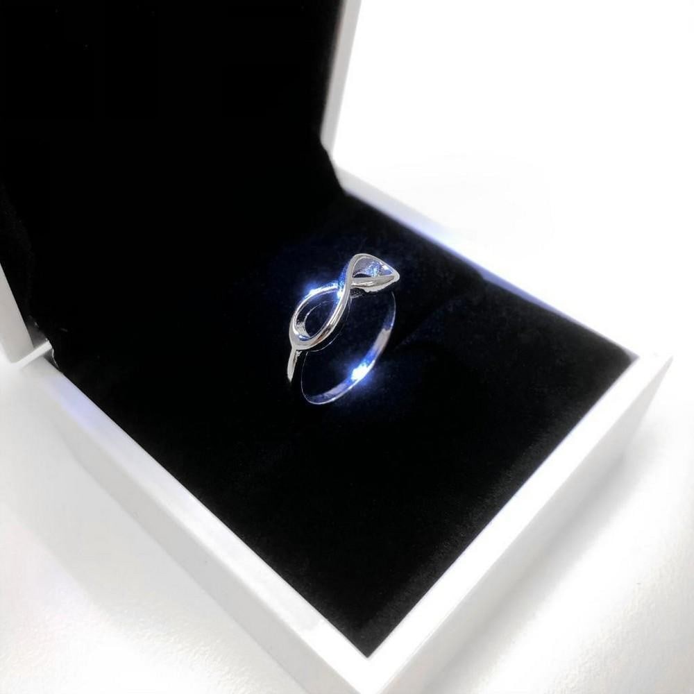 Ladies 925 Sterling Silver Infinity Ring - 2