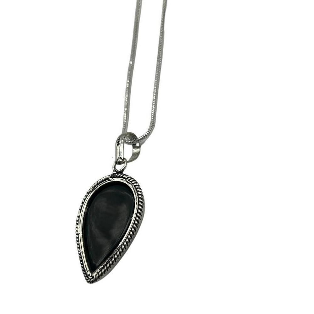 Black Onyx Necklace Pendant - 3