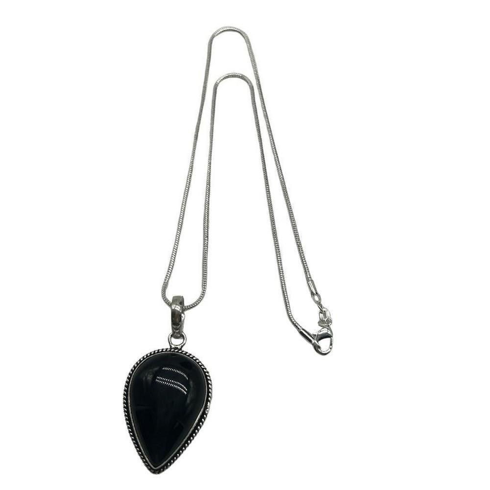 Black Onyx Necklace Pendant - 4