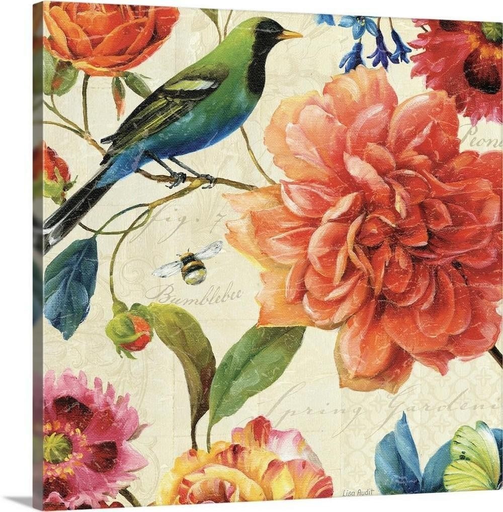 Rainbow Garden II Canvas Reproduction By Lisa Audit: Rainbow Garden II Canvas Reproduction By Lisa Audit Lisa Audit is a Canadian artist whose contemporary floral designs showcase her love for unique patterns. She is versatile with her use of bold and