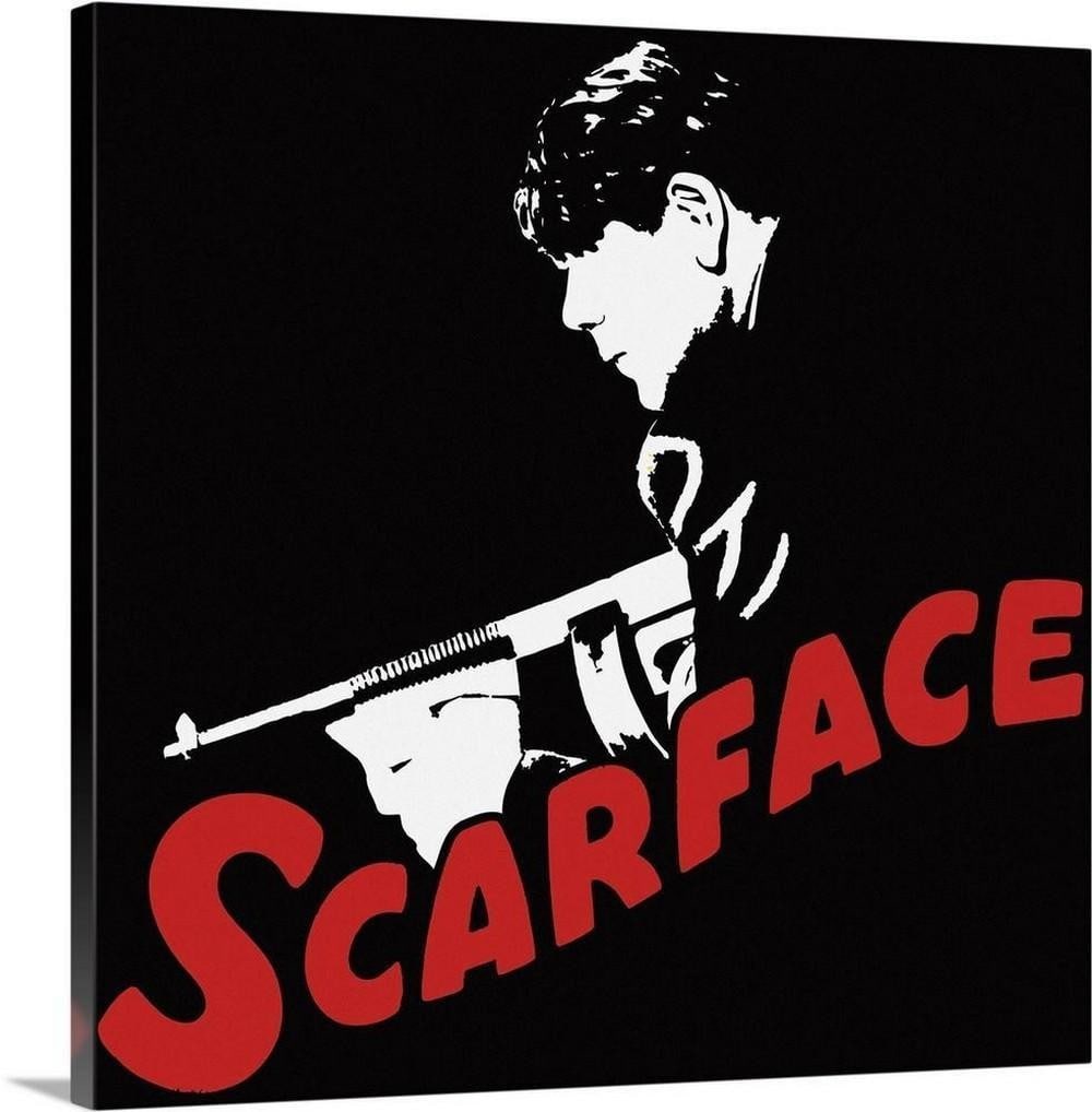 Classic Movie 'Scarface' Movie Canvas Reproduction: Classic Movie Scarface Movie Canvas Reproduction Al Pachino in the 1983 Scarface. Movie Details: After getting a green card in exchange for assassinating a Cuban government official, Tony Montana (Al 