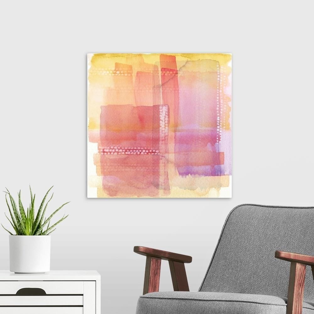 Pink Water Lines Canvas Reproduction (1 of 1)