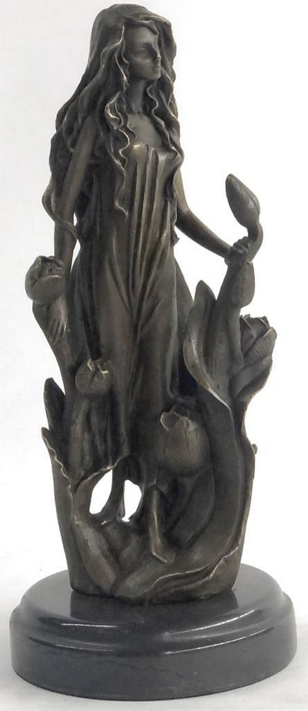 Flower Girl Bronze Sculpture