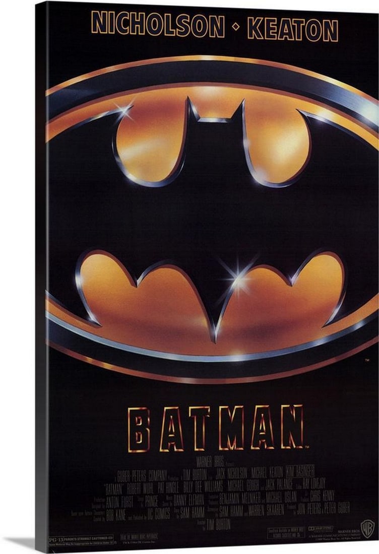 Batman (1989) Canvas Reproduction: Batman (1989) Canvas Reproduction The blockbuster fantasy epic that renewed Hollywood s faith in media blitzing. The Caped Crusader (Keaton) is back in Gotham City, where even the criminals are