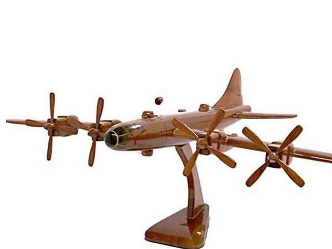 B-29 Super Fortress Wooden Scale Replica: B-29 Super Fortress Wooden Scale Replica This scale replica of the B-29 Super Fortress is a true masterpiece. Made from solid mahogany, this handcrafted model showcases exquisite craftsmanship and