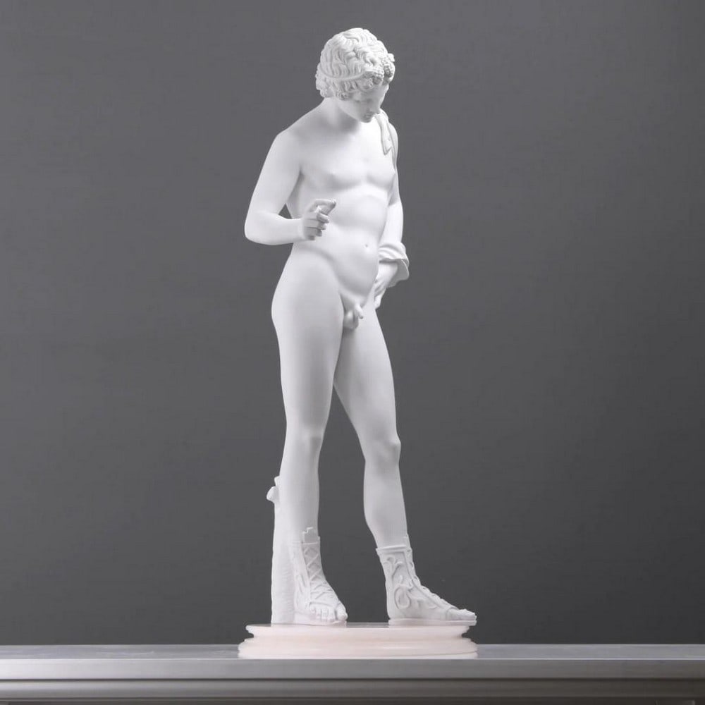 Large White Carrara Marble Statuette ''Andonis'' - (17.2lbs) (1 of 6)