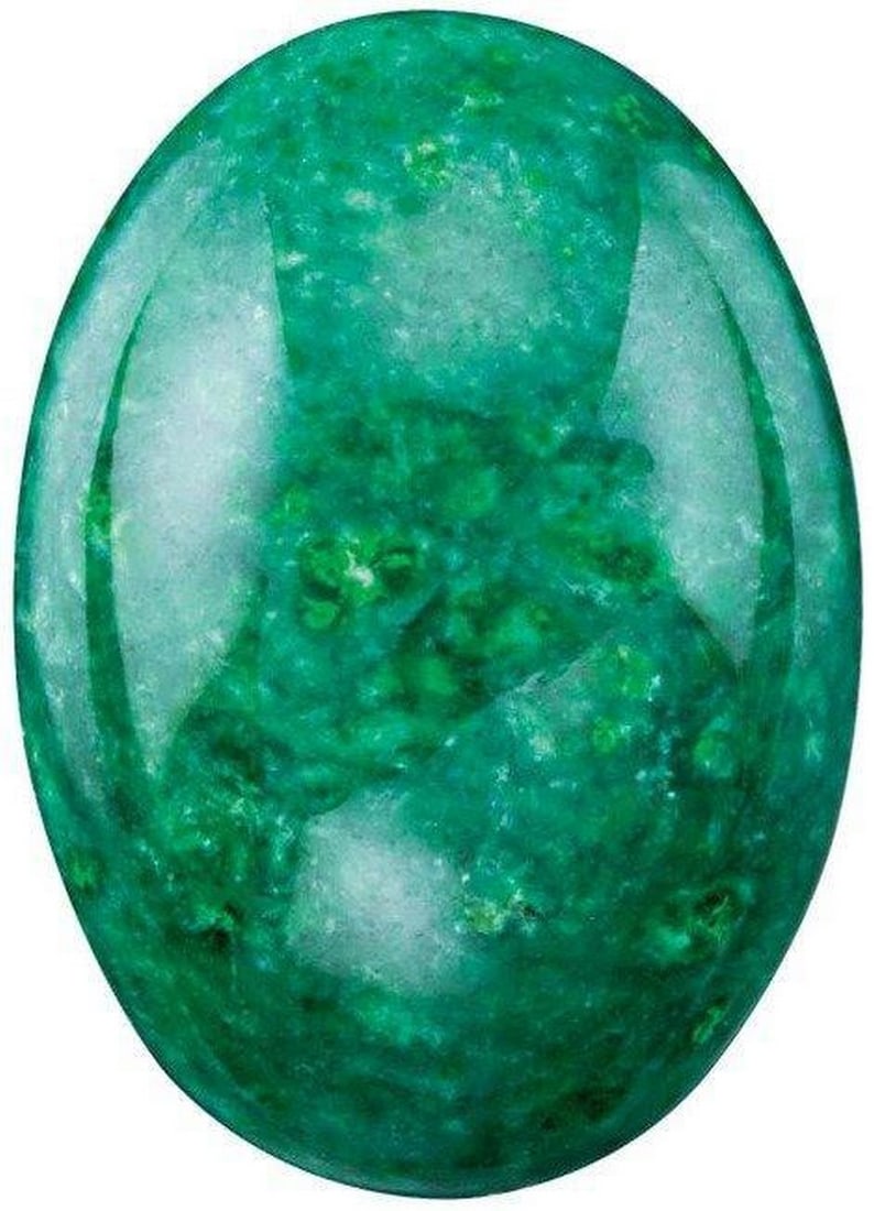 Oval Cabochon Cut Natural Green Jadeite Jade - Fine AAA+ Grade: Specifications Size: 5x3mm Species: Jadeite Shape/Cut: Oval Cabochon Clarity: Clean Color: Extra Fine Green Po