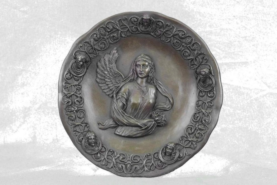 Valli's Original Bronze Guardian Angel Wall Sculpture of Divine Protection - 8.5'' x 8.5'': Valli's Original Bronze Guardian Angel Wall Sculpture of Divine Protection - 8.5" x 8.5" Every finely rendered detail in this bronze wall sculpture reflects thoughtful artistry, capturing the se