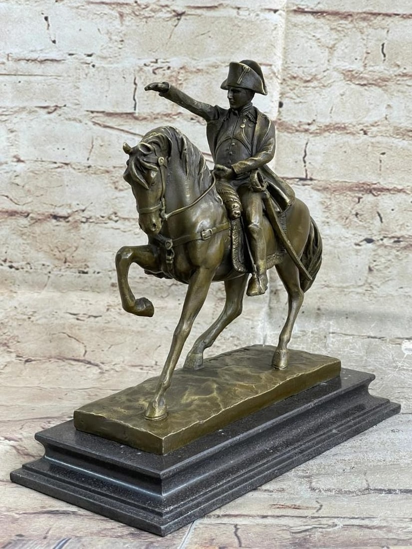 Napoleon Crossing the Alps Bronze Sculpture by Aldo Vitaleh - 9.5'' x 8.5'' (1 of 6)