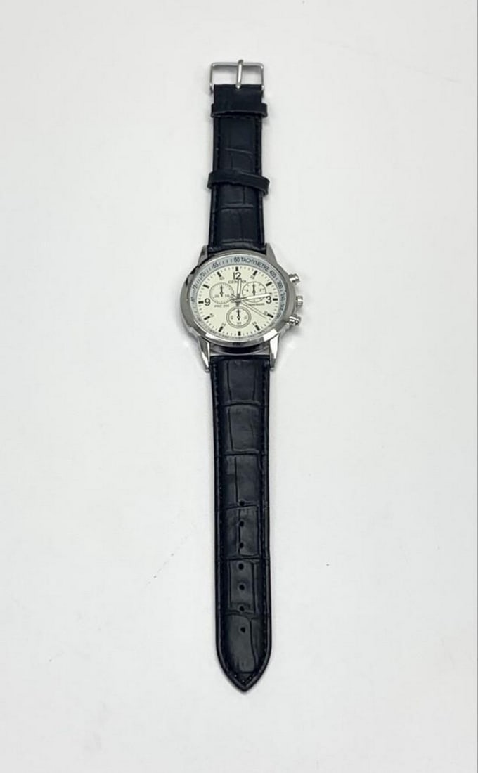 Men's Blue and White Geneva Watch (1 of 3)