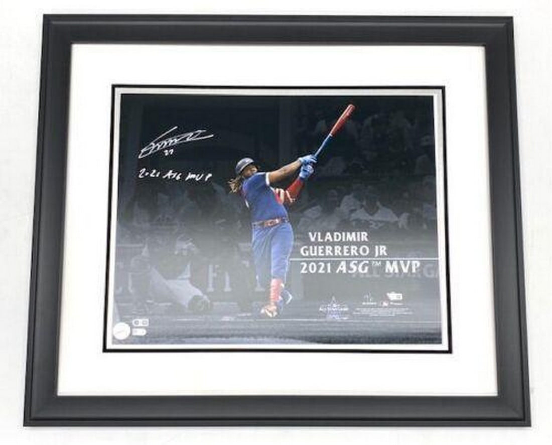 Authentic Vladimir Guerrero ''2021 ASG MVP'' Autograph 25'' x 30'' Picture W/ COA: Authentic Vladimir Guerrero " 2021 ASG MVP" Autograph 25" x 30" Picture W/ COA