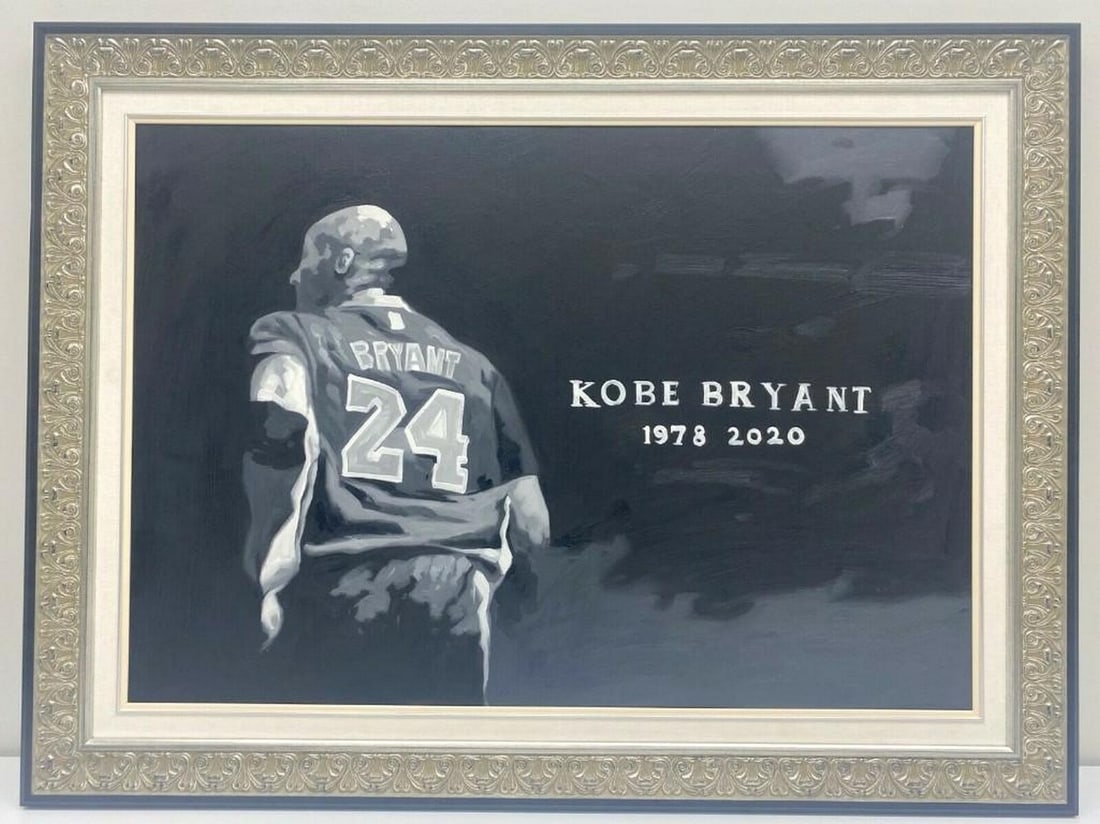 Original Kobe Bryant '' Legends Are Forever'' 36'' x 48'' Framed Acrylic On Canvas: Original Kobe Bryant " Legends Are Forever" 36" x 48" Framed Acrylic On Canvas