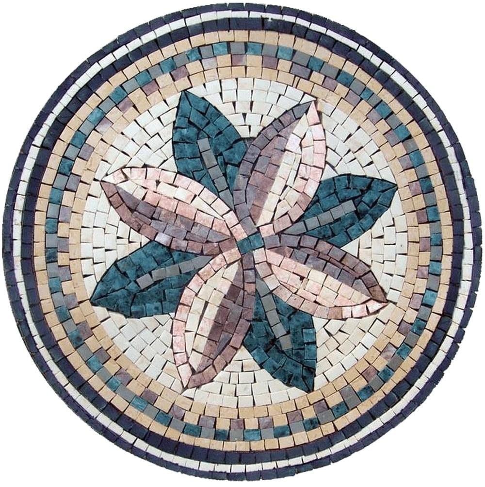 Urbenza Mosaic Medallion: Urbenza Mosaic Medallion A handcrafted mosaic medallion made from Urbenza marble, featuring intricate patterns and rich natural colors. Designed for pools or decorative walls, it adds elegance and