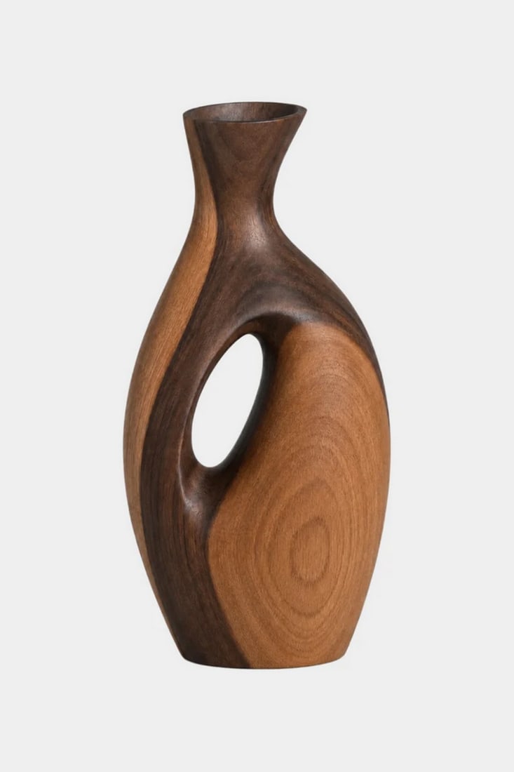 Organic Loop Form' - Sculptural Wooden Vase (1 of 3)