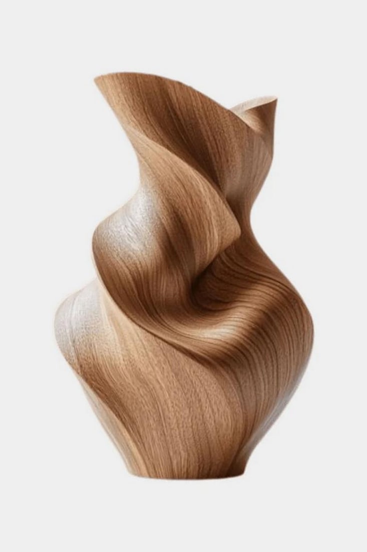 Helix Grain Flow' - Contemporary Wooden Vase (1 of 3)
