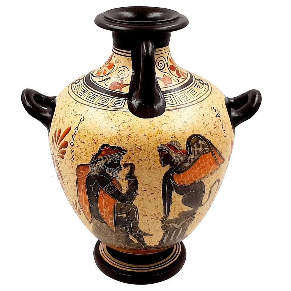 Goat-Man Mythology Hydria Water Jar Replica, Classical Greek Style (1 of 4)