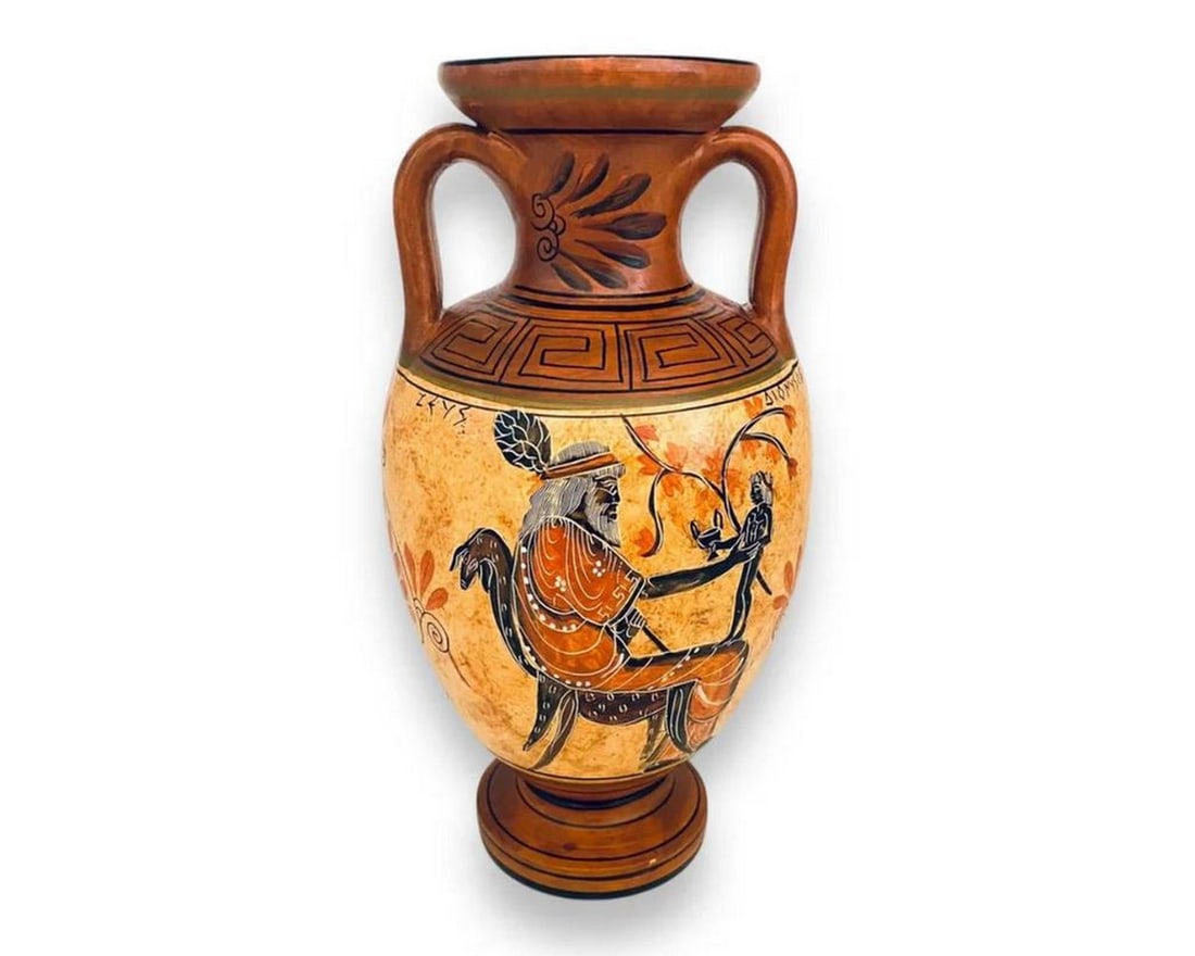 Greek Pottery Amphora - Zeus with Dionysus, Chiron with Achilles Replica (1 of 4)