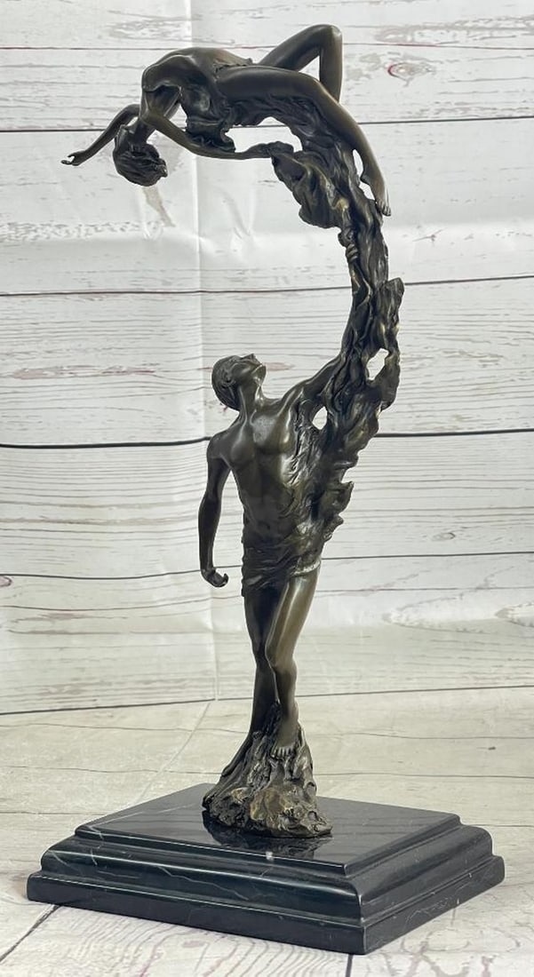 Original "Dream Dance" by Aldo Vitaleh Romantic Nude Bronze Sculpture - 9lbs: Original "Dream Dance" by Aldo Vitaleh Romantic Nude Bronze Sculpture - 9lbs The exquisite "Dream Dance" pose was created by renowned sculpture artist Aldo Vitaleh of Italy. The inspir
