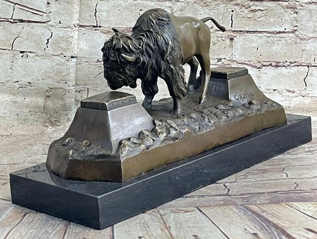 Bison of the Plains Bronze Reproduction Sculpture (1 of 6)