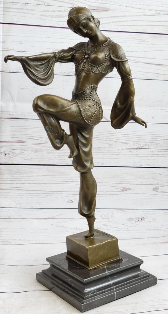 Art Deco Inspired "Opera Art" Dancing Theatrics Bronze Sculpture - 10lbs (1 of 7)