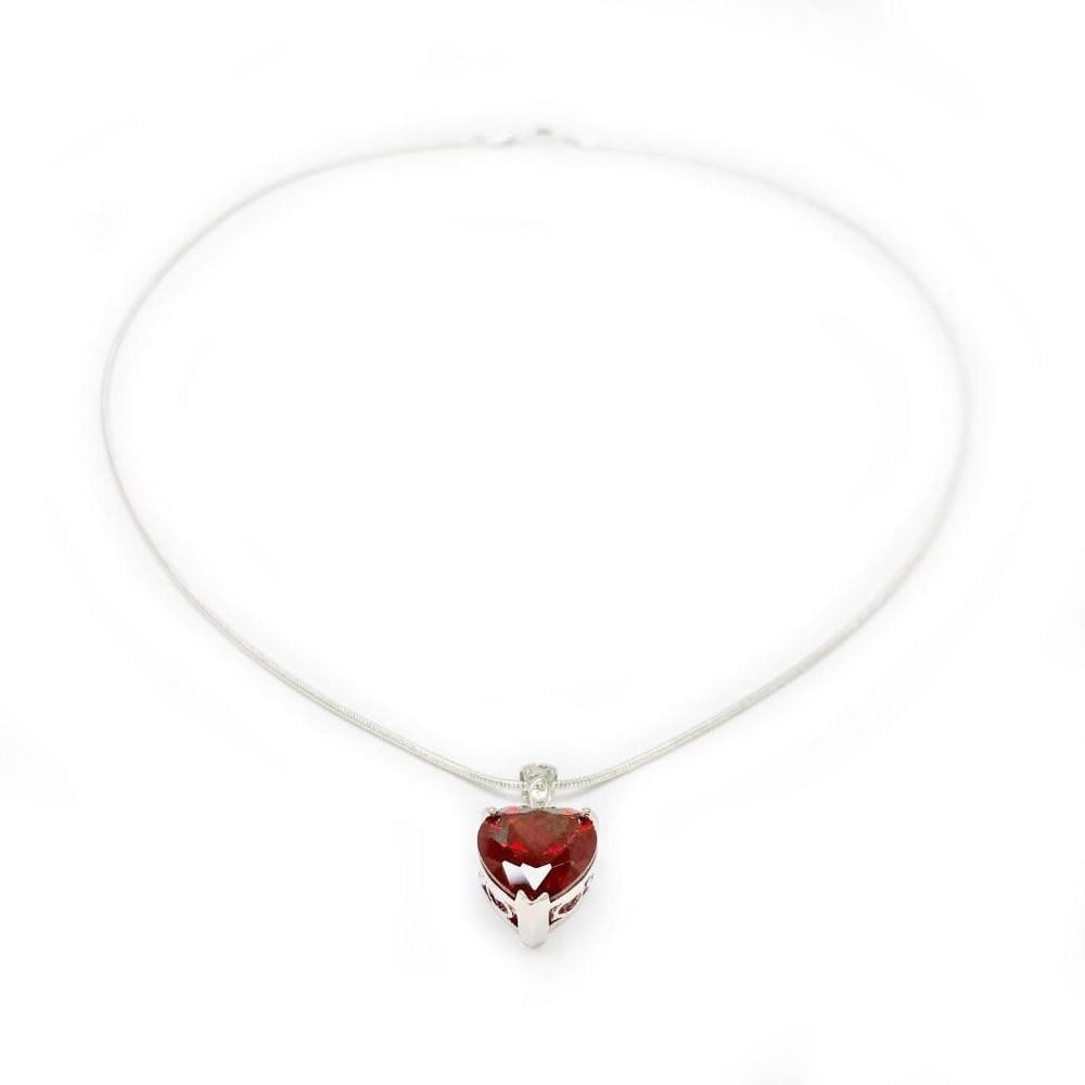 Garnet Heart Gemstone Necklace: Garnet Heart Gemstone Necklace Ignite passion and elegance with this stunning necklace. Featuring a beautifully cut heart-shaped garnet gemstone, its deep, fiery red hues catch the light with every mo