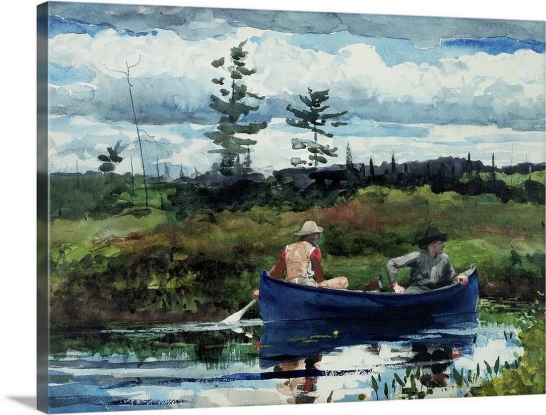 The Blue Boat, 1892 Wall Art Canvas Reproduction by Winslow Homer - 24" x 18" (1 of 2)