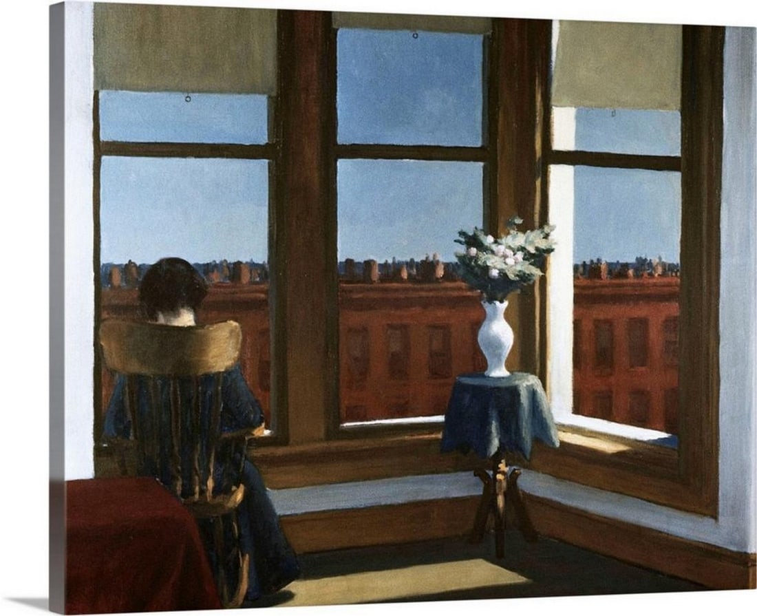Room In Brooklyn Canvas Reproduction by Edward Hopper - 24" x 20" (1 of 2)