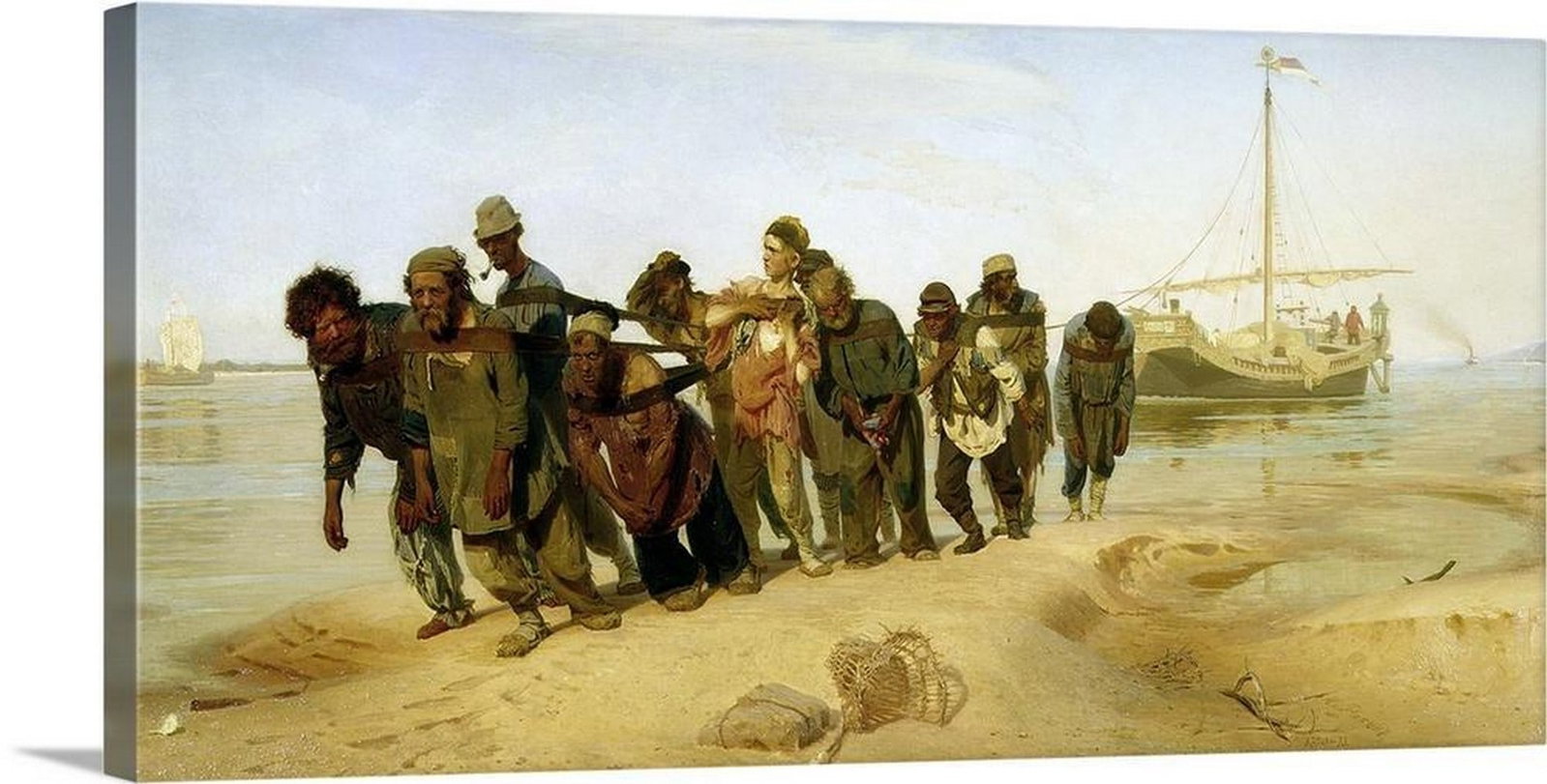 The Boatmen on the Volga Canvas Reproduction - 24" ? 12" (1 of 2)