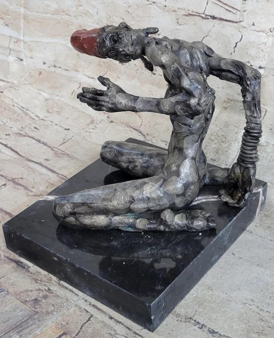 Undead Onslaught: Limited Edition Zombie Original Bronze Sculpture by Aldo Vitaleh - 7" x 7: Undead Onslaught: Limited Edition Zombie Original Bronze Sculpture by Aldo Vitaleh - 7" x 7" Dive into the macabre with our "Undead Onslaught" limited edition bronze sculpture by the a