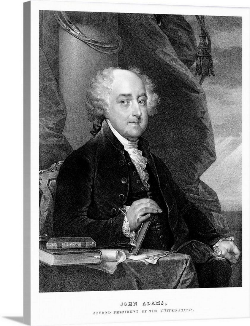 Digitally Restored Canvas Reproduction - John Adams - 18" ? 24": Digitally Restored Canvas Reproduction - John Adams - 18" ? 24" This canvas reproduction features a digitally restored print of John Adams, American Founding Father, Continental Congress Deleg