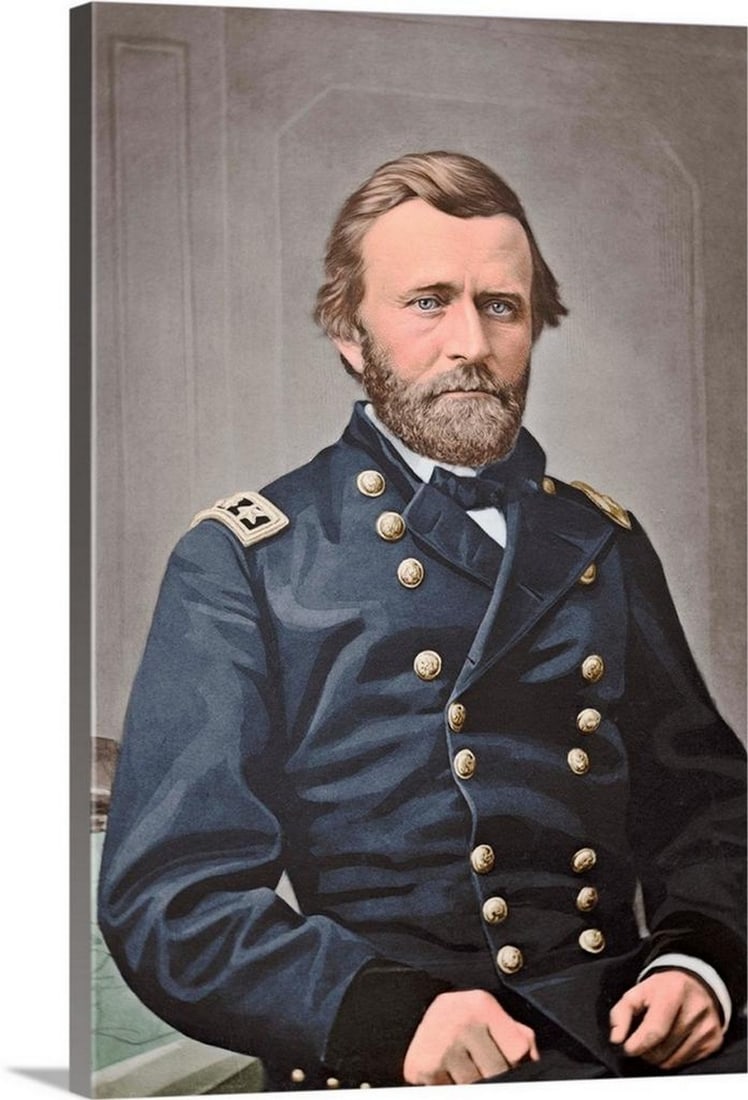 Digitally Restored Canvas Reproduction - General Ulysses S. Grant - 16" ? 24" (1 of 2)