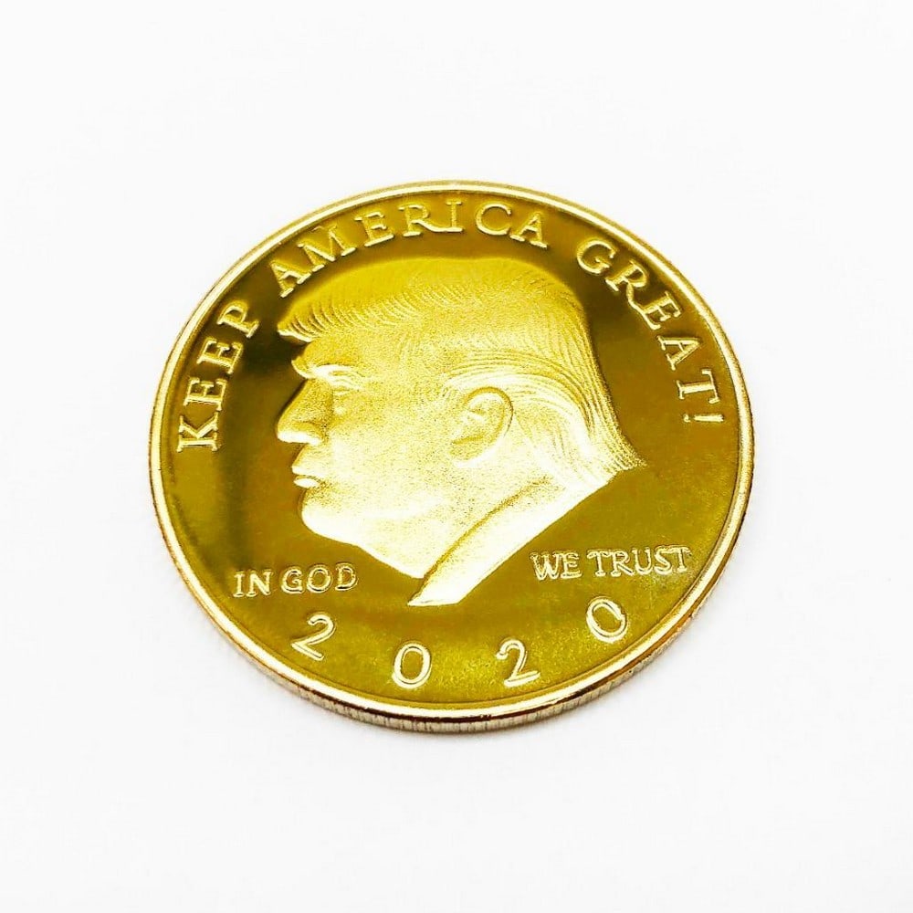 Donald Trump 2020 Commemorative Coin in Case: Features: 100% brand new and high quality 2020 Donald Trump Inaugural Commemorative Coin High precision manufacturing and top quality Each coin is 1.57 inches (40mm) and 0.3 centimeters thick, comes i