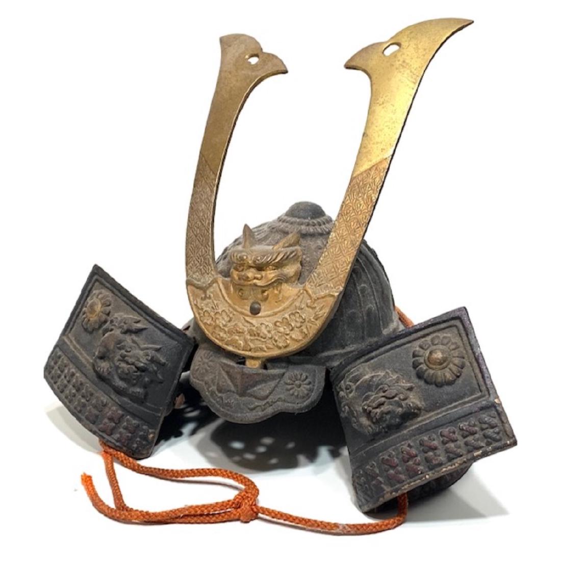 Early & Ornate Bronze Kabuto Japanese Samurai Warrior (1 of 3)