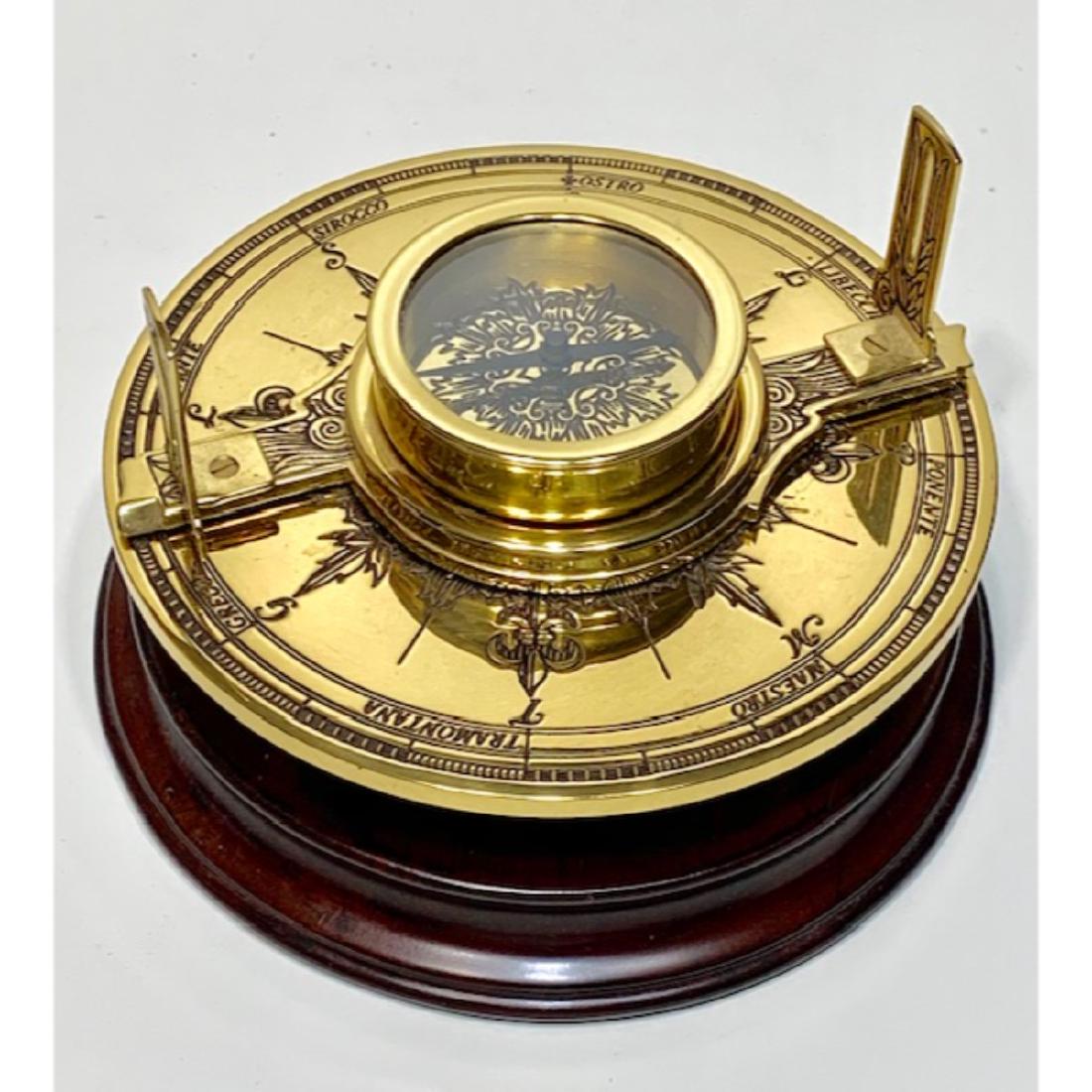 Rare & Ornate Gold tone THEODOLITE SURVEYORS Instrument: Rare & Ornate Gold tone THEODOLITE SURVEYORS Instrument AWESOME - Includes Original Cherry Wood Base – Must See all Photos to Appreciate