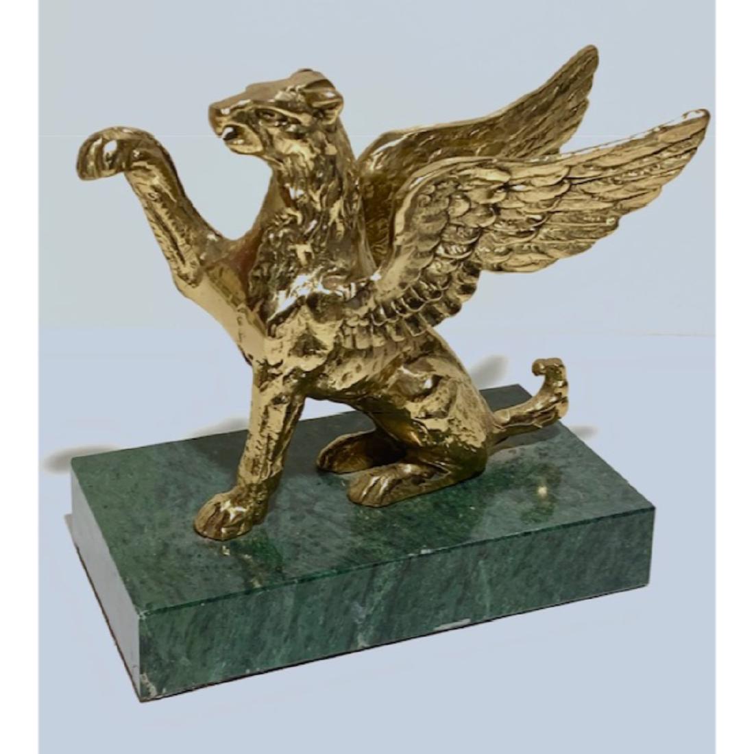 Antique Gilded Bronze Mythological Griffin Sculpture (1 of 5)