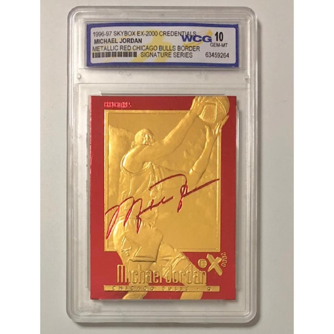 MICHAEL JORDAN Metallic Red Signature Series Basketball (1 of 2)