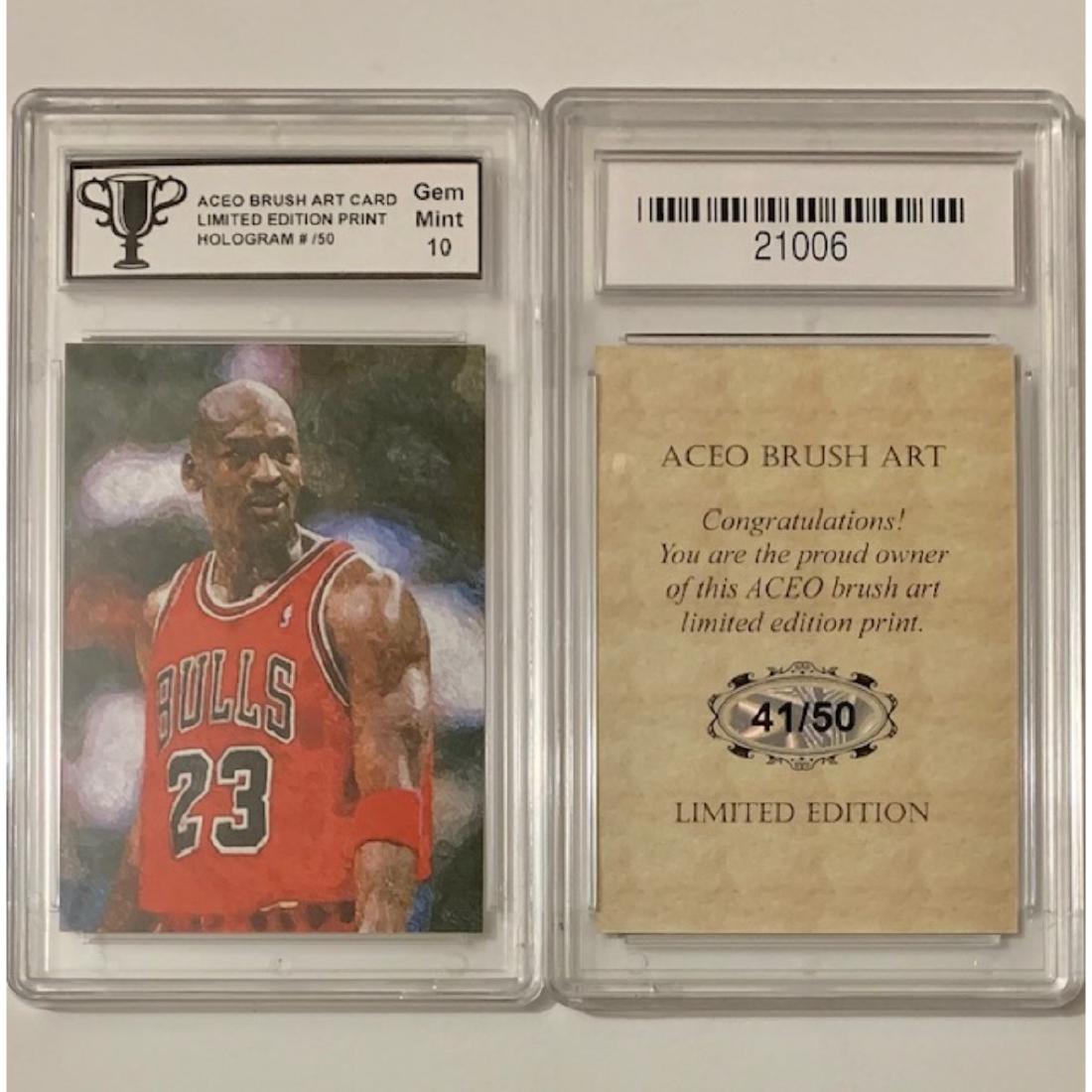 MICHAEL JORDAN Limited Edition ACEO Brush Art (1 of 1)