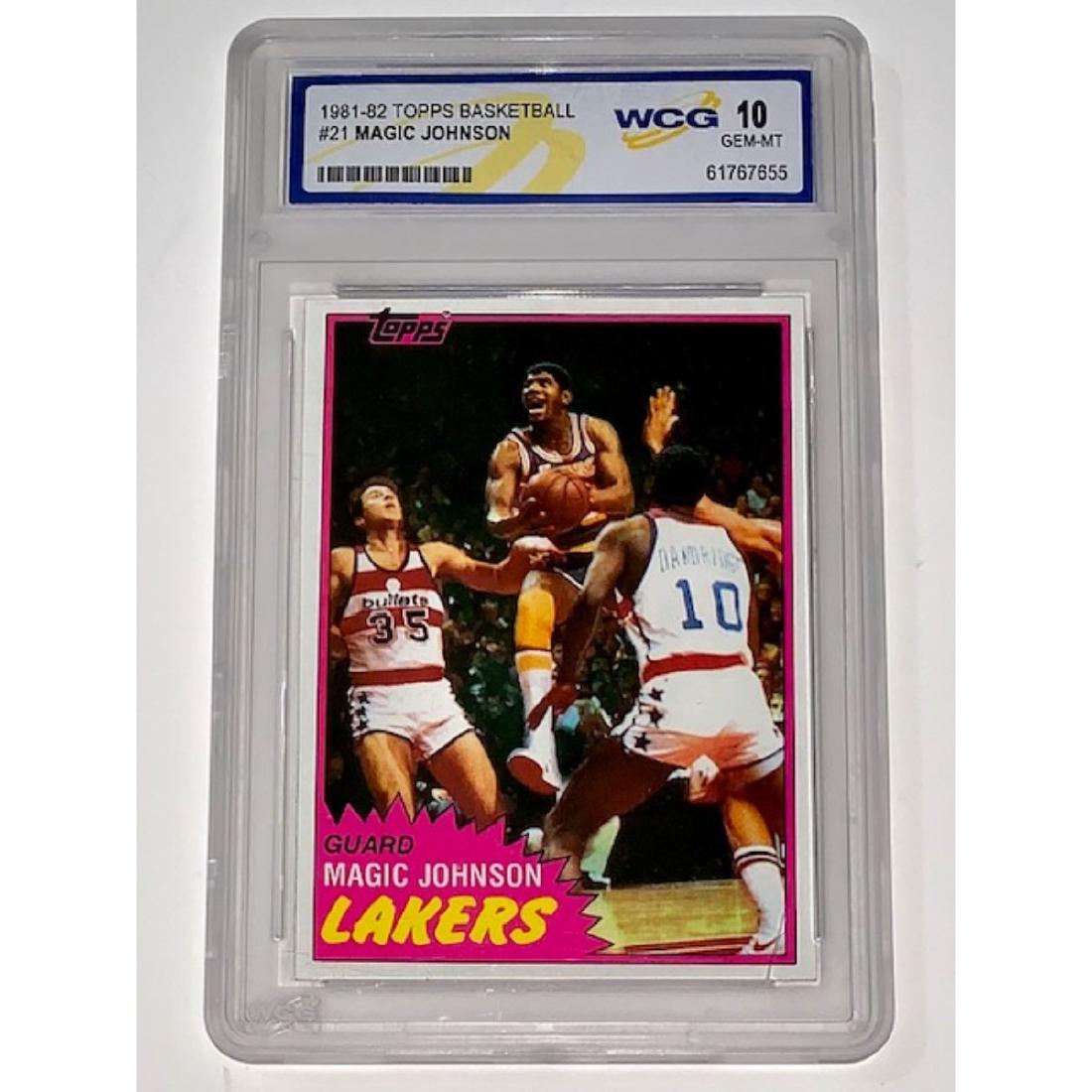 1981 Topps Gem 10 MAGIC JOHNSON Solo Debut Rookie (1 of 2)