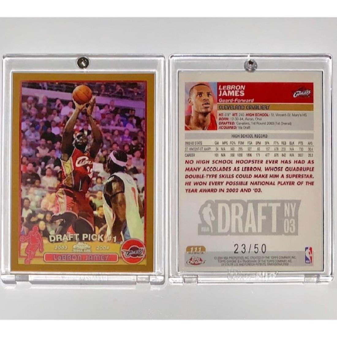 2003/04 LEBRON JAMES Topps Chrome Gold Border Rookie RP (1 of 1)