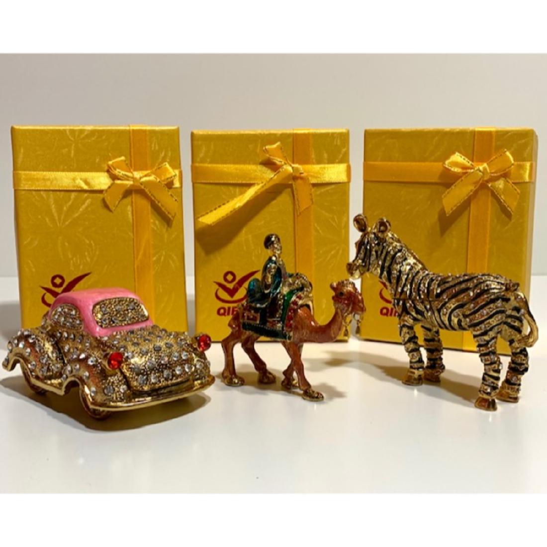 Lot of 3 Beautiful Enameled & Bejeweled Figural (1 of 6)