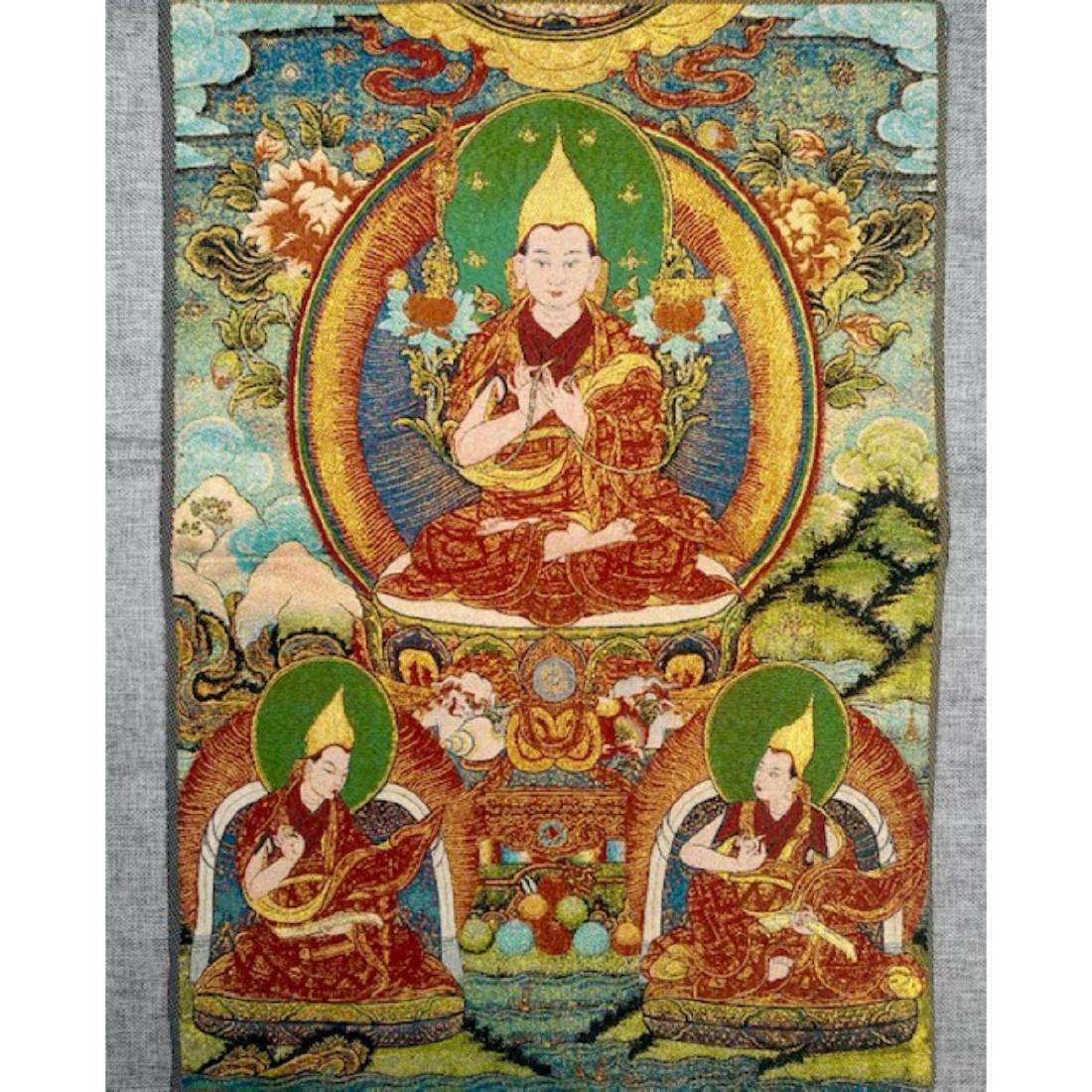 Vintage Chinese Handmade Silk Embroidered Tapestry (1 of 1)