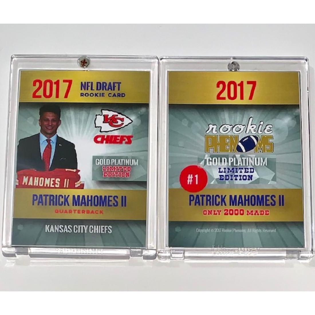 Rare PATRICK MAHOMES Gold Platinum Draft Day Rookie (1 of 1)