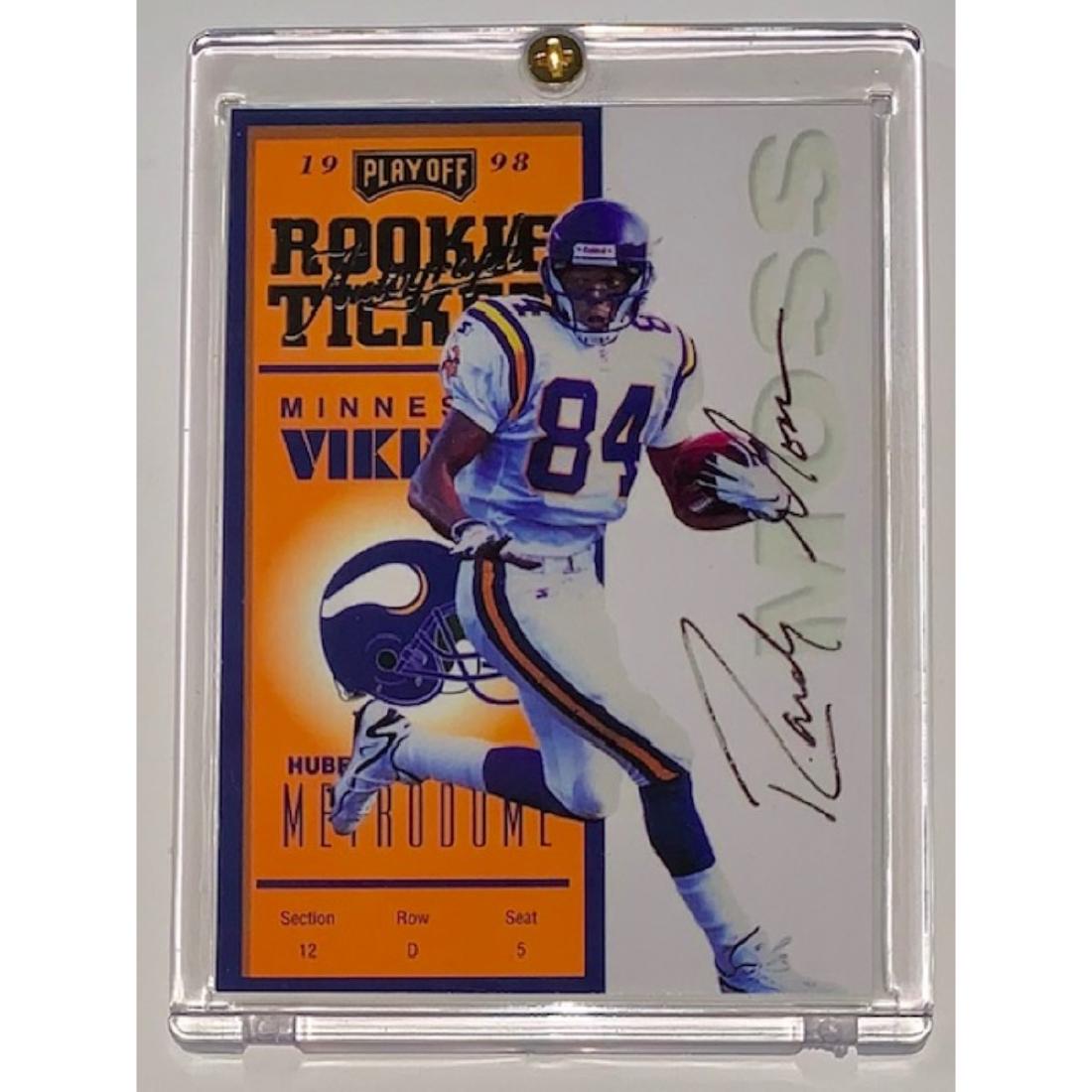 1998 Autographed RANDY MOSS Rookie Football Card (1 of 2)