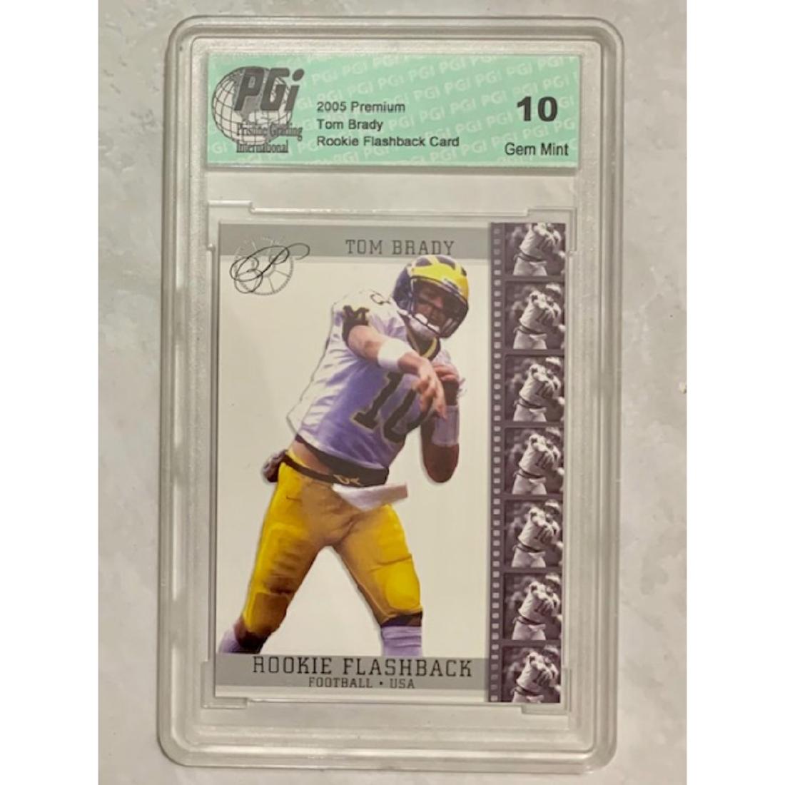 Gem Mint 10 TOM BRADY Flashback Rookie Football Card (1 of 1)